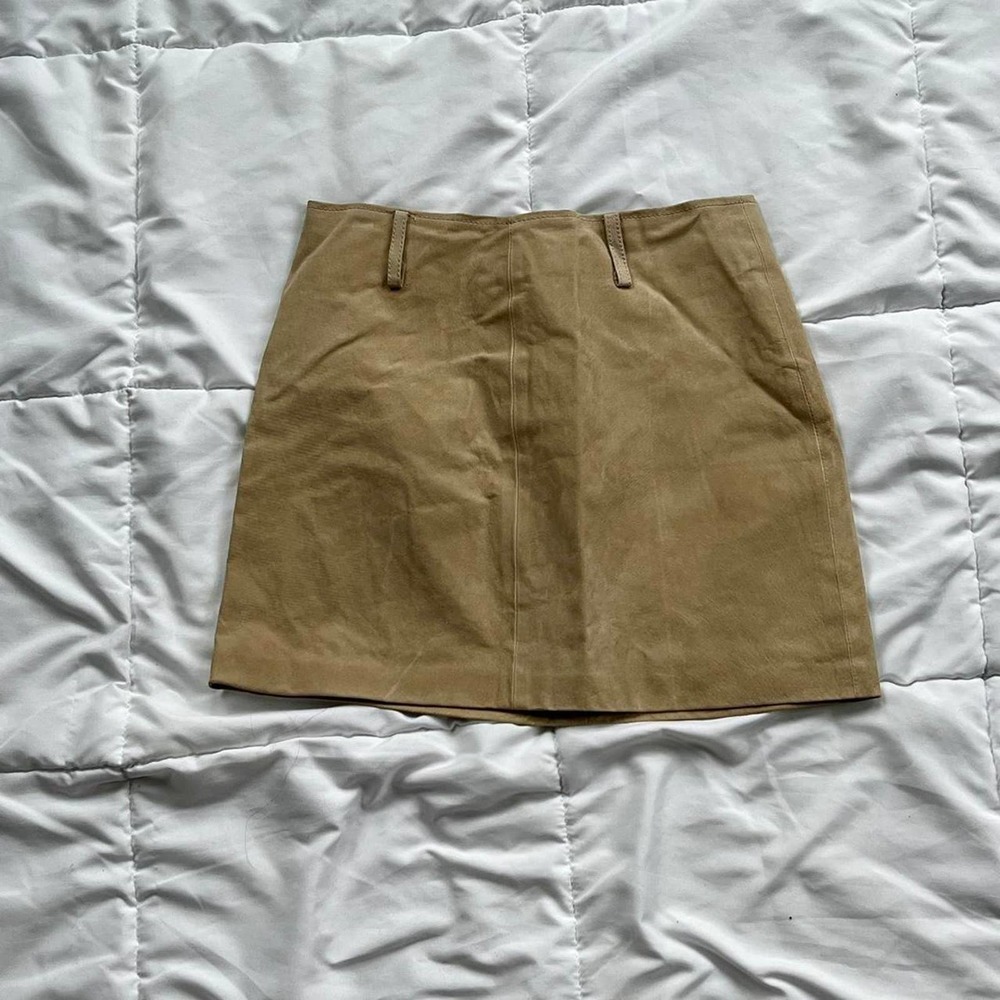 Vintage suede mini skirt